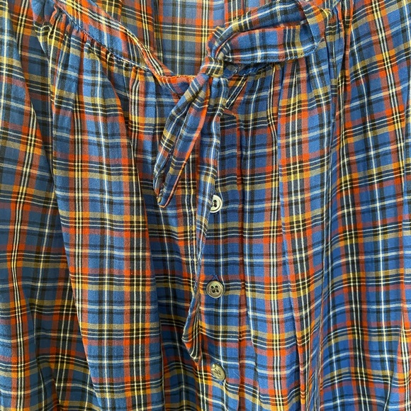 Doen Roselle Plaid Top Medium - Picture 3 of 6